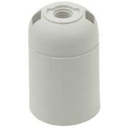 Portalampade E27 in plastica bianca