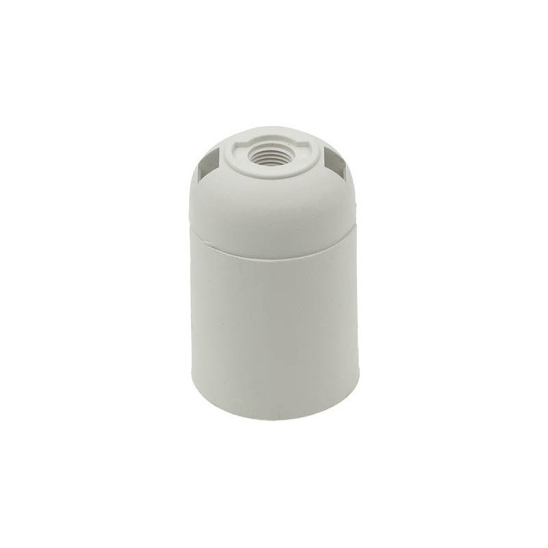 Portalampade E27 in plastica bianca