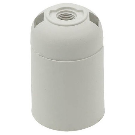 Portalampade E27 in plastica bianca