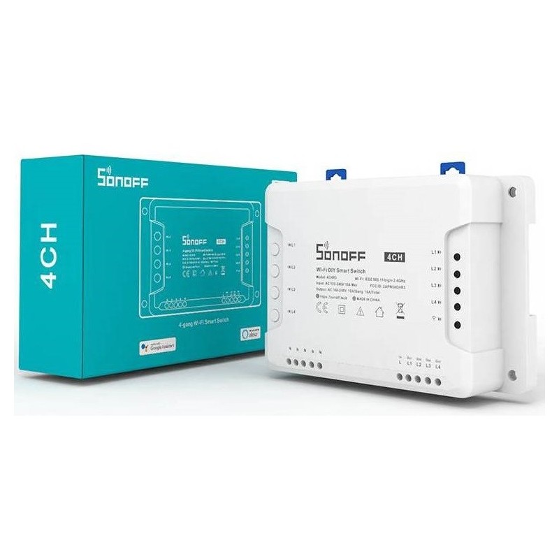 Interruttore smart wifi 4 canali con controllo RF