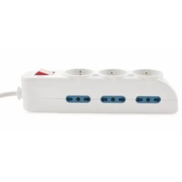 Multipresa 9 posizioni con 3 schuko e 6 bipasso con interruttore