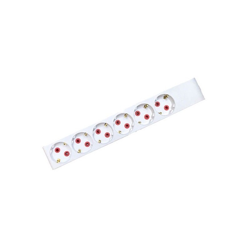 Multipresa Schuko senza cavo 6 posti bianca
