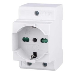 Presa Schuko per quadro elettrico 16A 250V Bipasso + Terra