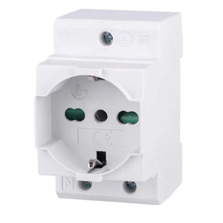 Presa Schuko per quadro elettrico 16A 250V Bipasso + Terra