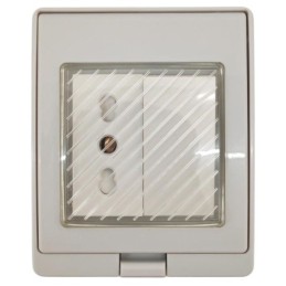 Box stagno da parete IP55 con interruttore e presa 10-16A