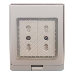 Box stagno da parete IP55 con 2 prese 10-16A