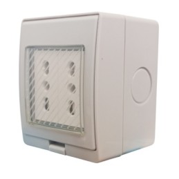 Box stagno da parete IP55 con 2 prese 10-16A