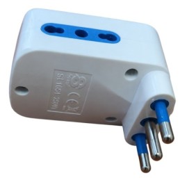 Adattatore triplo schuko 16A 10/16A