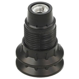 Portalampada E14 in bachelite nero con 2 anelli