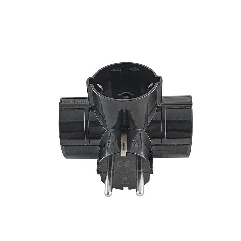 Presa tripla Schuko 16A 3680W max