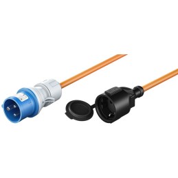 Cavo adattatore CEE Schuko 5m per camper 16A IP44