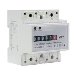 Contatore energia elettrica monofase 4 posti DIN