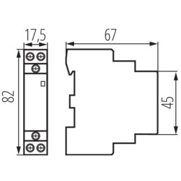 Contattore modulare 230VAC 7-20A 1.2-4kW KMC-20-20