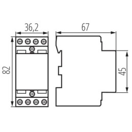 Contattore modulare 230V 7-20A 3.5-13kW