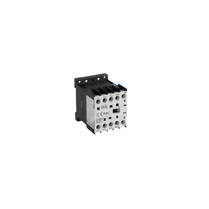 Contattore di potenza mini AC-3 6A bobina 24V AC