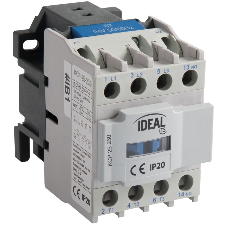 Contattore di potenza 25A AC-3 bobina 230V AC