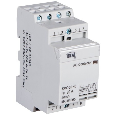 Contattore modulare 230V AC 3NO + 1NC