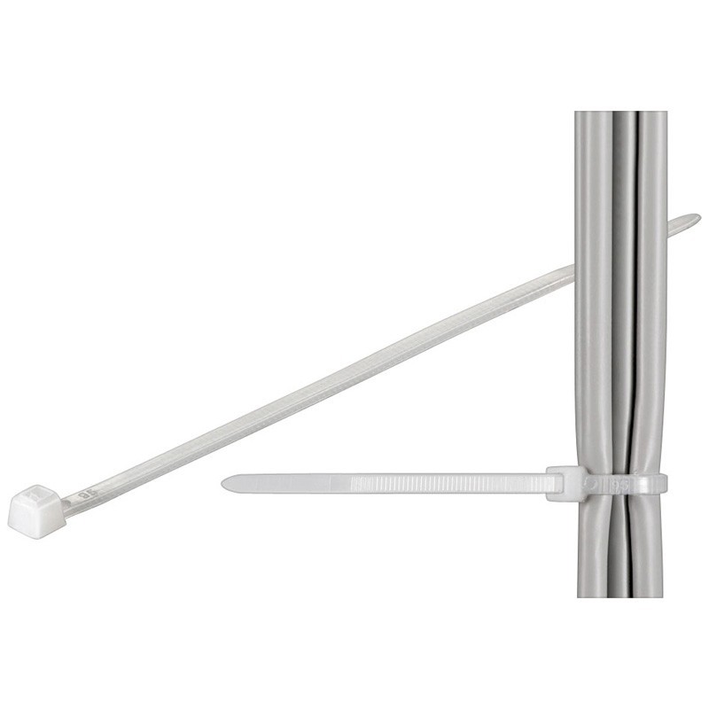 Fascette Fermacavi Autobloccanti 350x4.8mm in Nylon 100pz Bianco