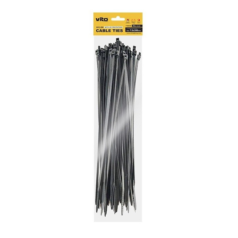 Fascette fermacavi autobloccanti nere 3.6x300mm - 100 pezzi