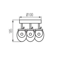 Faretto LED da parete/soffitto 3000K 3x6W 3x320lm Kanluk