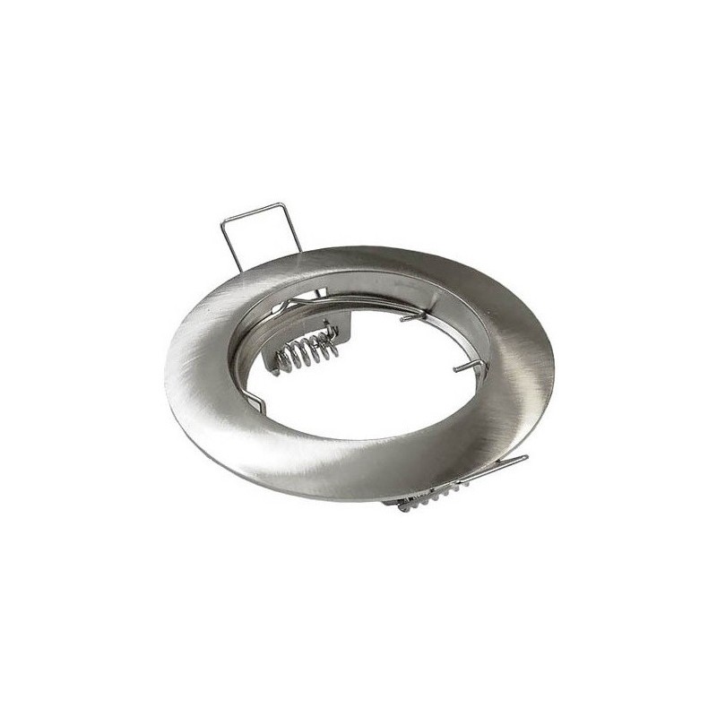 Supporto per faretto da incasso Φ80mm nichel satinato VITO