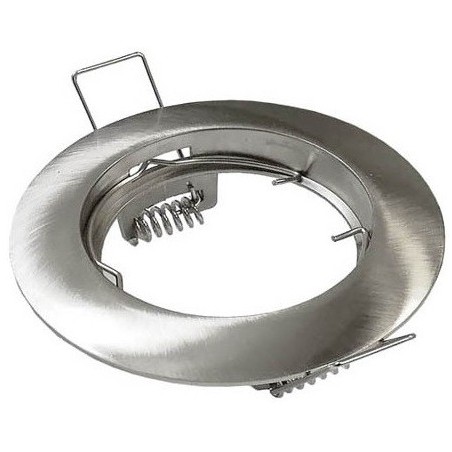 Supporto per faretto da incasso Φ80mm nichel satinato VITO