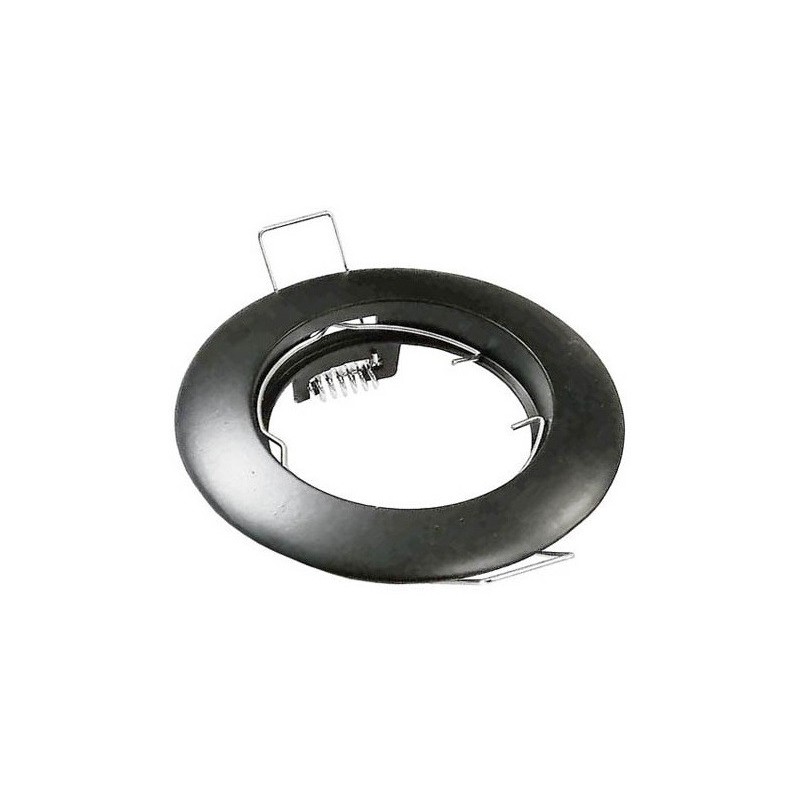 Supporto per faretto GU10  da incasso Φ80mm nero
