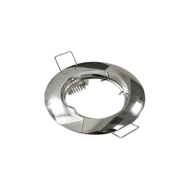 Supporto per faretto GU10  da incasso Φ80mm argentato