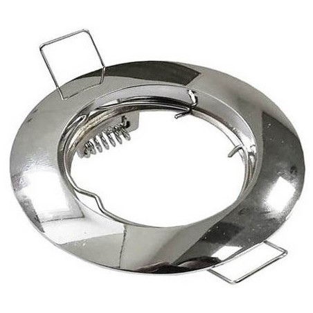 Supporto per faretto GU10  da incasso Φ80mm argentato