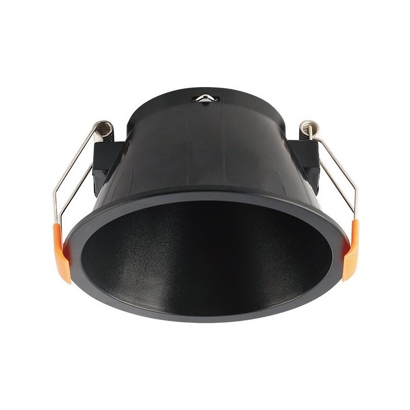 Supporto tondo per faretto GU10 da incasso Φ83mm nero