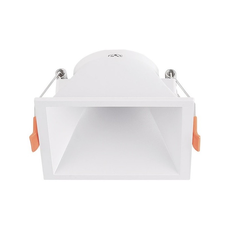Supporto quadrato per faretto GU10 da incasso 83x83mm bianco