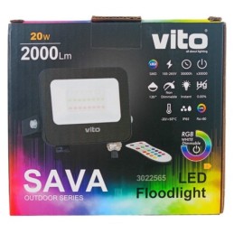 Faretto LED RGB SAVA 20W 2000Lm IP65 IK08 – VITO