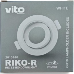 Supporto per faretto GU10 da incasso Ø75mm bianco