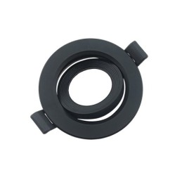 Supporto per faretto GU10 da incasso Ø75mm nero