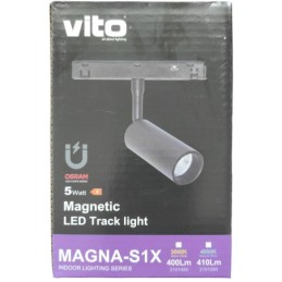 Faretto LED magnetico per illuminazione da binario 5W 410Lm 4000K luce naturale