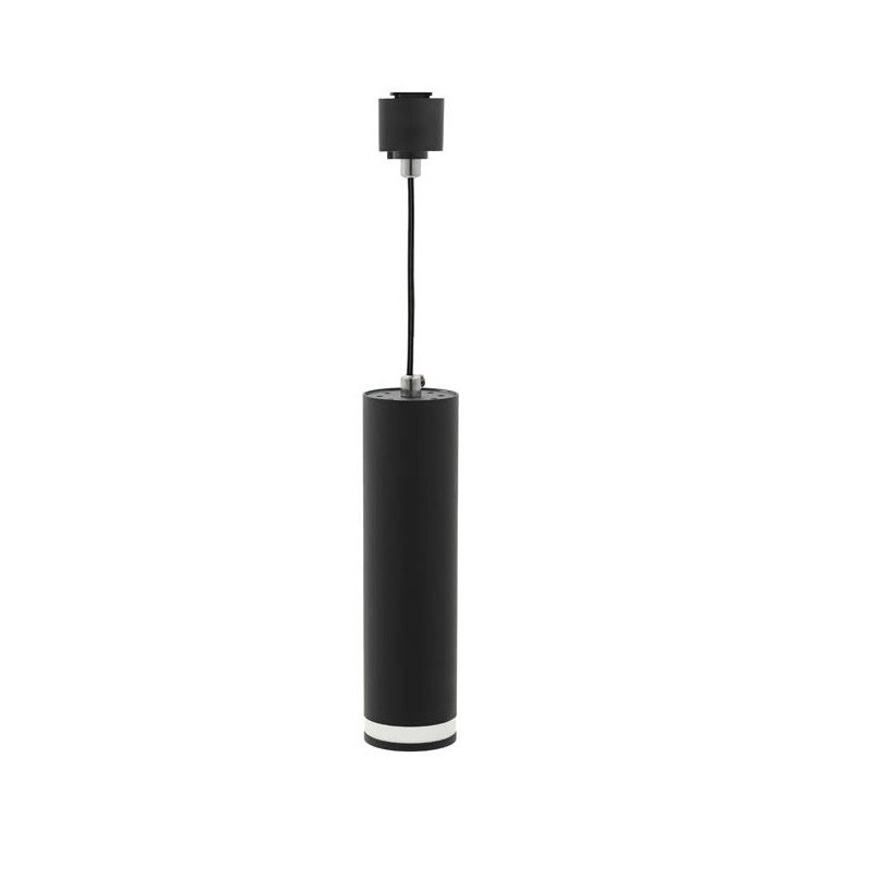 Faretto LED per illuminazione da binario con anello trasparente Φ55x200mm GU10