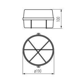 Lampada "tartaruga" tonda INES 7061N 100Wmax Kanlux