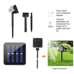 Striscia LED RGB  in filo di rame 10m 100 led con pannello solare