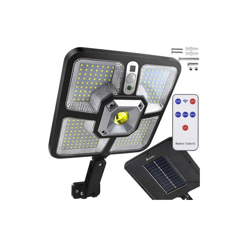 Lampada LED solare 8W con telecomando