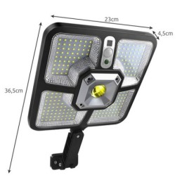 Lampada LED solare 8W con telecomando