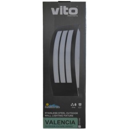 Lampada applique da parete per esterni 1xE27 315x90x100mm argento Vito