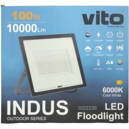 Faro LED 100W 10.000lm 6000k luce fredda Vito