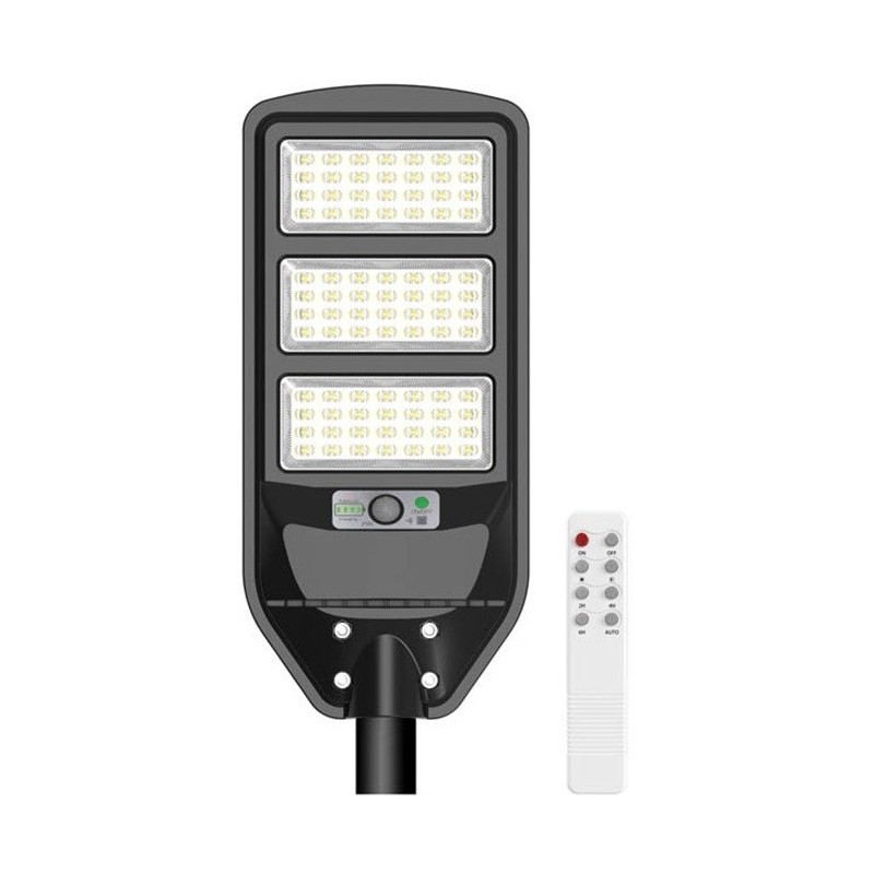 Lampione solare LED 120W 1800lm 6000k luce fredda Vito