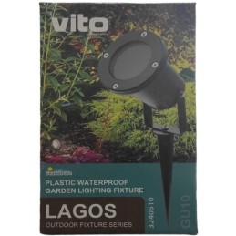 Faretto da giardino GU10 IP65 Φ90x310mm Vito