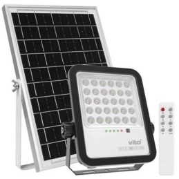 Faretto solare LED 100W 1100lm luce fredda 6000k IP65 Vito