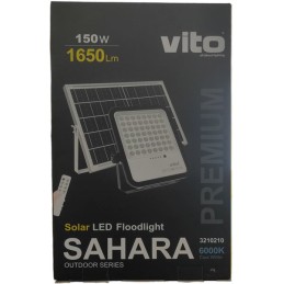 Faretto solare LED 150W 1650lm luce fredda 6000k IP65 Vito