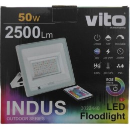 Faretto LED RGB+W dimmerabile 50W 2500Lm