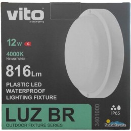Plafoniera LED per esterno IP65 12W 840Lm luce naturale Φ170x50mm