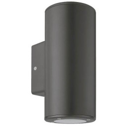 Lampada applique da esterno nera IP54 2xGU10 Φ76x186x99mm