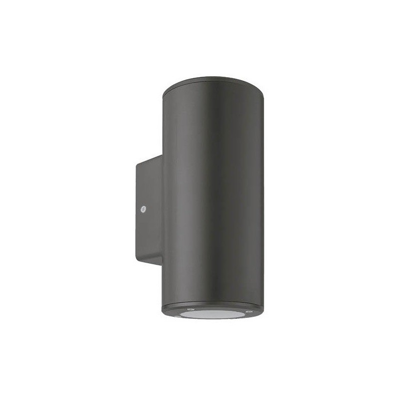 Lampada applique da esterno nera IP54 2xGU10 Φ76x186x99mm